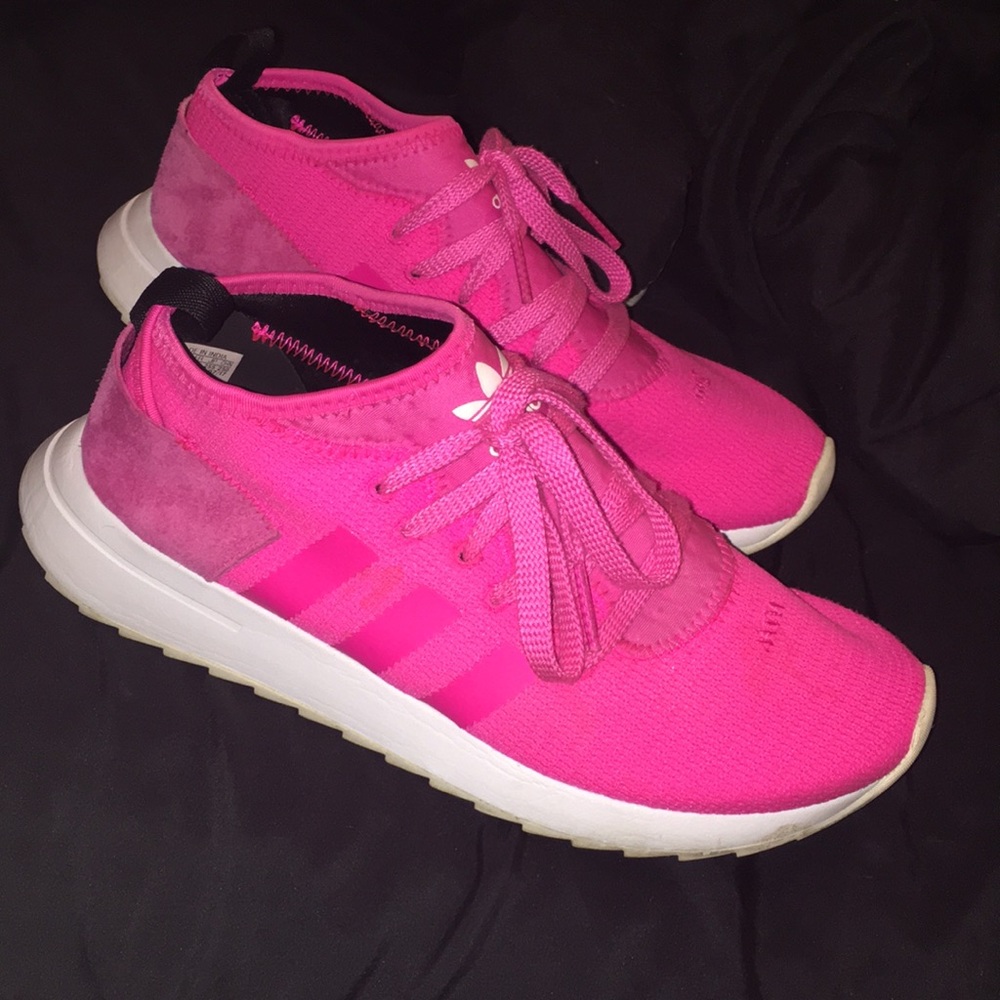 Pink Adidas only worn one time! Size 8 1/2